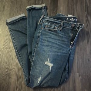 Low rise crop super skinny jeans